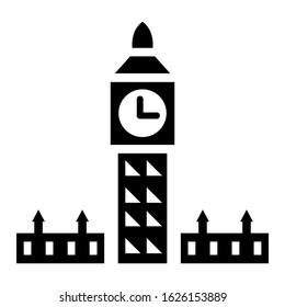 big ben icon or logo isolated sign symbol vector illustration - high quality black style vector icons
