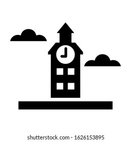 big ben icon or logo isolated sign symbol vector illustration - high quality black style vector icons
