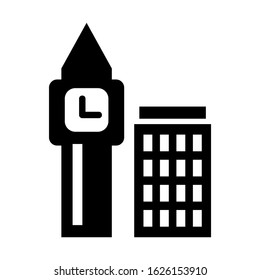 big ben icon or logo isolated sign symbol vector illustration - high quality black style vector icons
