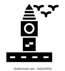 big ben icon or logo isolated sign symbol vector illustration - high quality black style vector icons
