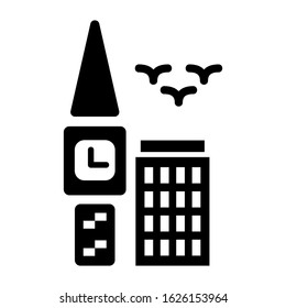 big ben icon or logo isolated sign symbol vector illustration - high quality black style vector icons
