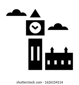 big ben icon or logo isolated sign symbol vector illustration - high quality black style vector icons
