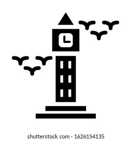 big ben icon or logo isolated sign symbol vector illustration - high quality black style vector icons

