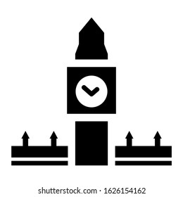 big ben icon or logo isolated sign symbol vector illustration - high quality black style vector icons
