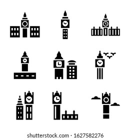 big ben icon or logo isolated sign symbol vector illustration - Collection of high quality black style vector icons
