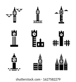 big ben icon or logo isolated sign symbol vector illustration - Collection of high quality black style vector icons

