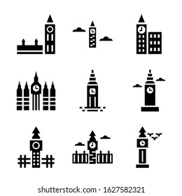 big ben icon or logo isolated sign symbol vector illustration - Collection of high quality black style vector icons
