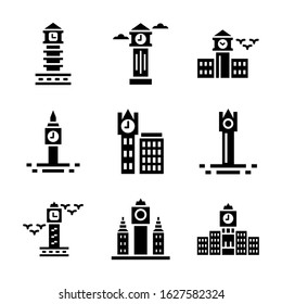 big ben icon or logo isolated sign symbol vector illustration - Collection of high quality black style vector icons
