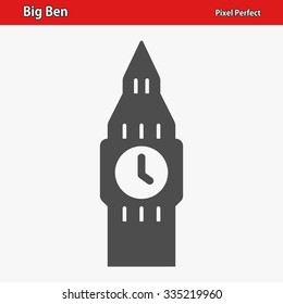 Big Ben Icon. Professional, pixel perfect icon optimized for both large and small resolutions. EPS 8 format.