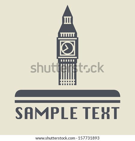 Big Ben icon or sign, vector illustration