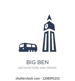 Big ben icon. Trendy flat vector Big ben icon on white background from Architecture and Travel collection, vector illustration can be use for web and mobile, eps10