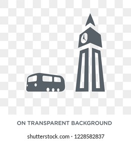 Big ben icon. Trendy flat vector Big ben icon on transparent background from Architecture and Travel collection. 