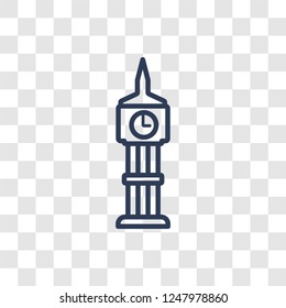 Big ben icon. Trendy linear Big ben logo concept on transparent background from Architecture and Travel collection