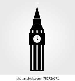 Big Ben icon. United Kingdom London symbol.