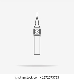 Big Ben icon. Vector concept illustration for design.