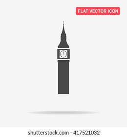 Big Ben icon. Vector concept illustration for design.