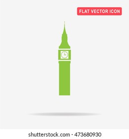 Big Ben icon. Vector concept illustration for design.
