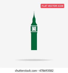 Big Ben icon. Vector concept illustration for design.