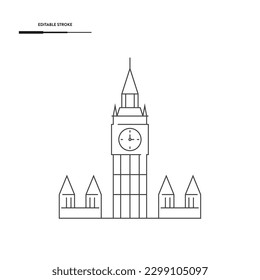 Big Ben Icon Vector Design.