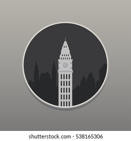 Big ben icon vector illustration London England

