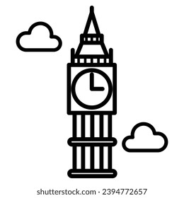 Big ben icon vector on trendy design