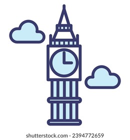 Big ben icon vector on trendy design