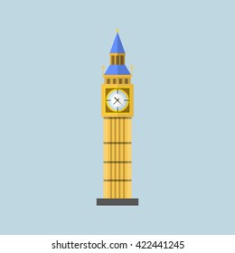 Big Ben icon vector, solid logo illustration