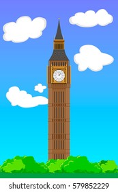 Big ben. Landmark. London, Great Britain.