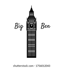 Big Ben In Line Art Style. Illustration Suitable For Travel, Leisure And Souvenir Themes.