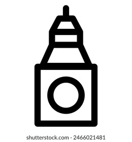 big ben line icon vector illustration isolated on white background