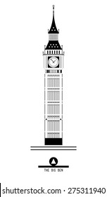 Big Ben London - design element stock vector