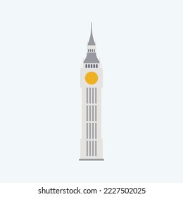 Big Ben in London. Flat style illustration