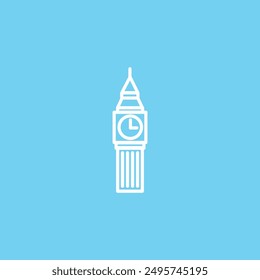 Big Ben London flat vector design