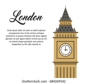 Big Ben of London illustration design