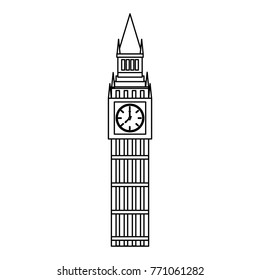 Big Ben London Line Art Vector Stock Vector (Royalty Free) 1667633728