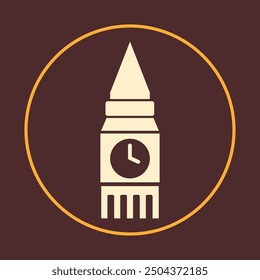 Big ben london trendy icon clever abstract vector illustration colorful artwork beautiful design.eps