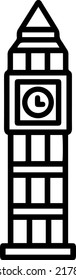 Big Ben - London vector icon