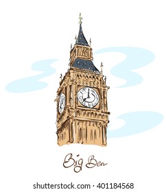 Big Ben. London. Vector illustration