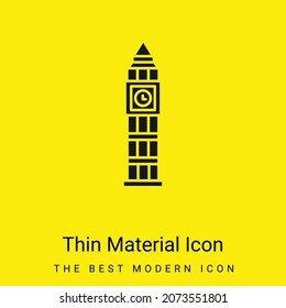 Big Ben minimal bright yellow material icon