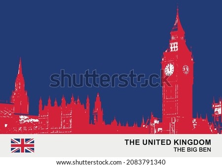 Big Ben is the nickname for the Great Bell of the striking clock at the north end of the Palace of Westminster, and one of the famous places in London.Hand-drawn sketch in vector illustration.