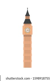 big ben tower england monument vector illustration design