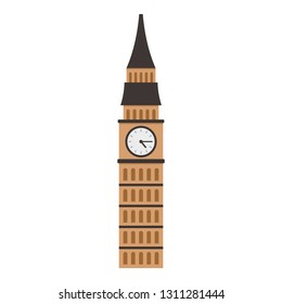 Big ben tower icon. Flat illustration of big ben tower vector icon for web design