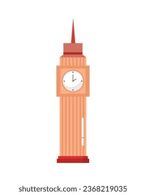 big ben tower isolated icon vector