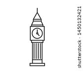 Big ben tower vector icon