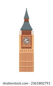 big ben tower vector icon isolated