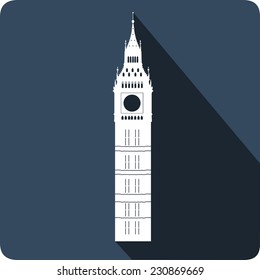 Big Ben Tower, vector illustration