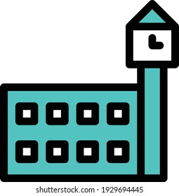 big ben vector colour line icon