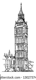 Big Ben Vector Drawing