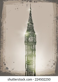 Big Ben. Vector format