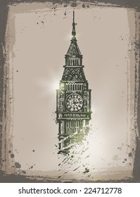 Big Ben. Vector format